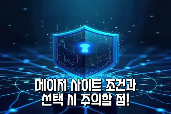 메이저사이트 조건과 선택 시 주의할 점!
