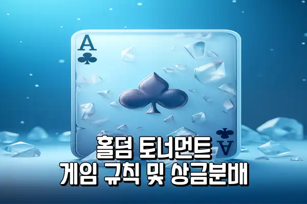 홀덤 토너먼트 게임 규칙 및 상금분배