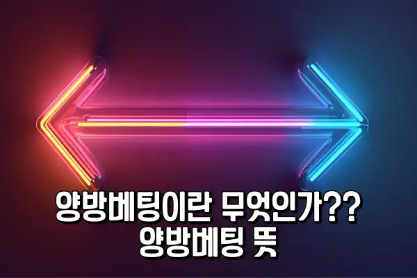 양방베팅이란 무엇인가?