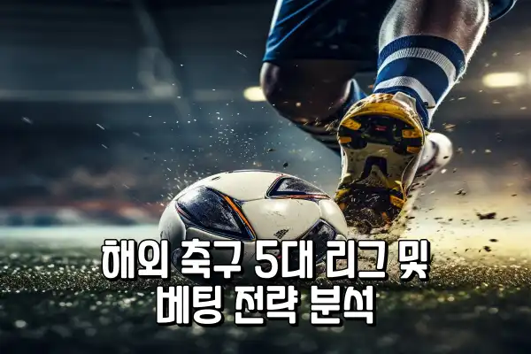 해외 축구 5대 리그 및 베팅 전략 분석
